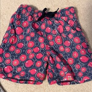 Vilebrequin Kids Navy and Red Patterned Shorts